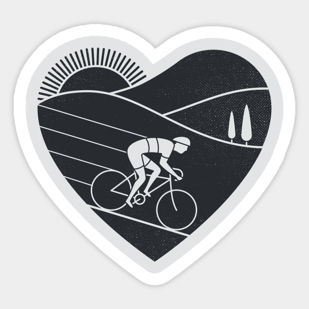 Love Cycling Sticker by Thepapercrane